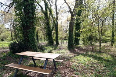 Parc du Limancet St Medard table picnic.